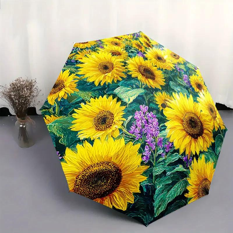 Automatic Folding Umbrella with Sunflower Pattern, Green Leaves, and Purple, Lightweight and Compact Design, Casual Outdoor Ac (as the picture,Iron&8K)
Automatic Folding Umbrella with Sunflower Pattern, Green Leaves, and Purple, Lightweight and Compact Design, Casual Outdoor Ac (as the picture,Iron&8K)