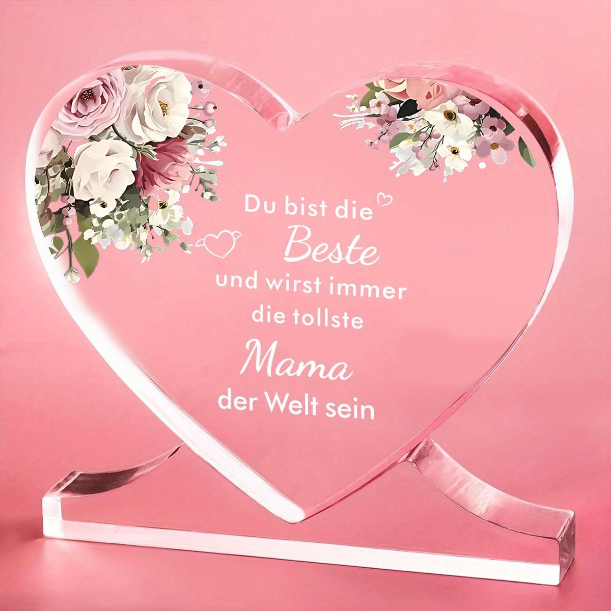 German Mother S Day Gift, Daughter S and Son S Mother S Day Birthday Gift, Acrylic Plaque Decorative Sign, Suitable for Mother, Stepmother, Moth 10.9*10.4cm
German Mother S Day Gift, Daughter S and Son S Mother S Day Birthday Gift, Acrylic Plaque Decorative Sign, Suitable for Mother, Stepmother, Moth 10.9*10.4cm