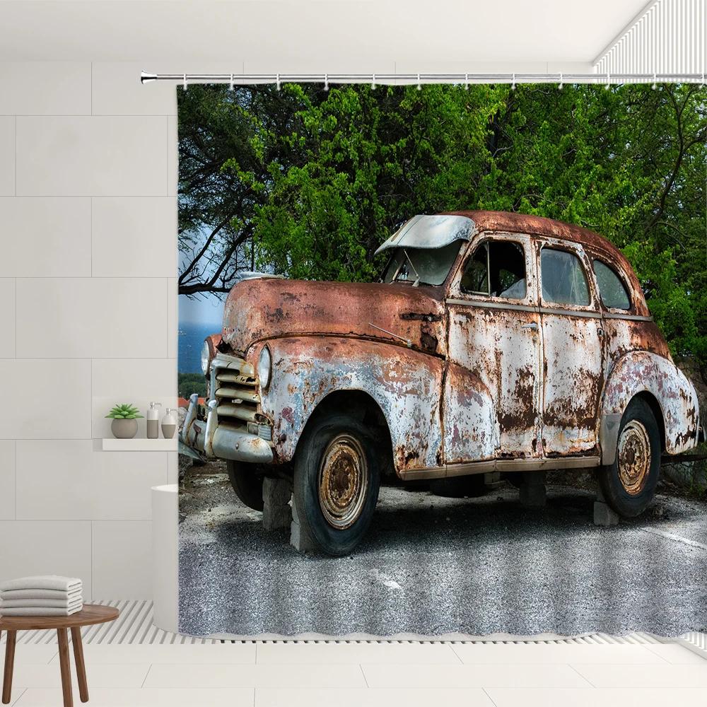 Green Plants Planted In The Hood Shower Curtain Set Scrapped Rusty Vintage Car Forest Tree Leaves Bathroom Bathtub Decor Screens W90XH180cm
Green Plants Planted In The Hood Shower Curtain Set Scrapped Rusty Vintage Car Forest Tree Leaves Bathroom Bathtub Decor Screens W90XH180cm