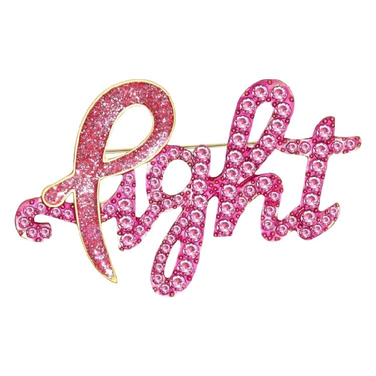 Elegant Breast Cancers Awareness Letters Brooch Accessory With Sparkling Diamonds For Jackets And Dresses
Elegant Breast Cancers Awareness Letters Brooch Accessory With Sparkling Diamonds For Jackets And Dresses