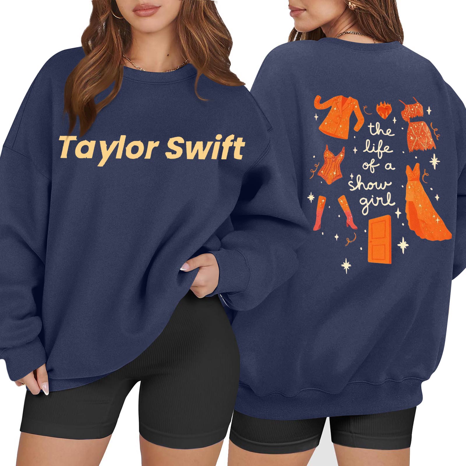 Женский повседневный модный свитшот с длинным рукавом, принтом и круглым вырезом XL тёмно-синий
Женский повседневный модный свитшот с длинным рукавом, принтом и круглым вырезом XL тёмно-синий