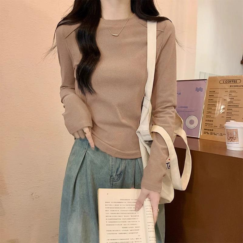 Женская приталенная футболка с длинным рукавом из хлопка, с косыми вставками «рыбья кость», для весны, осени, зимы Medium
Женская приталенная футболка с длинным рукавом из хлопка, с косыми вставками «рыбья кость», для весны, осени, зимы Medium