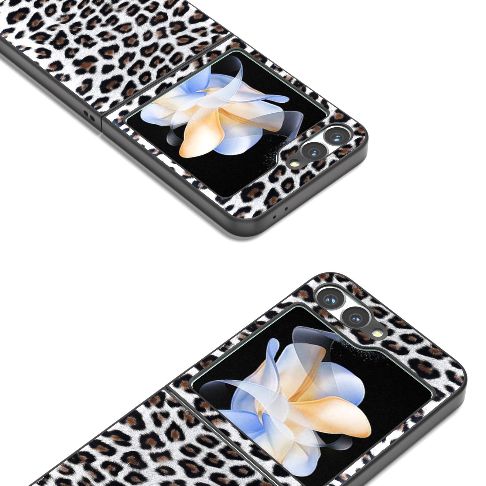 For Samsung Galaxy Z Flip6 5G Case Black Edge PU+PC Leopard Pattern Phone Cover Silver
For Samsung Galaxy Z Flip6 5G Case Black Edge PU+PC Leopard Pattern Phone Cover Silver