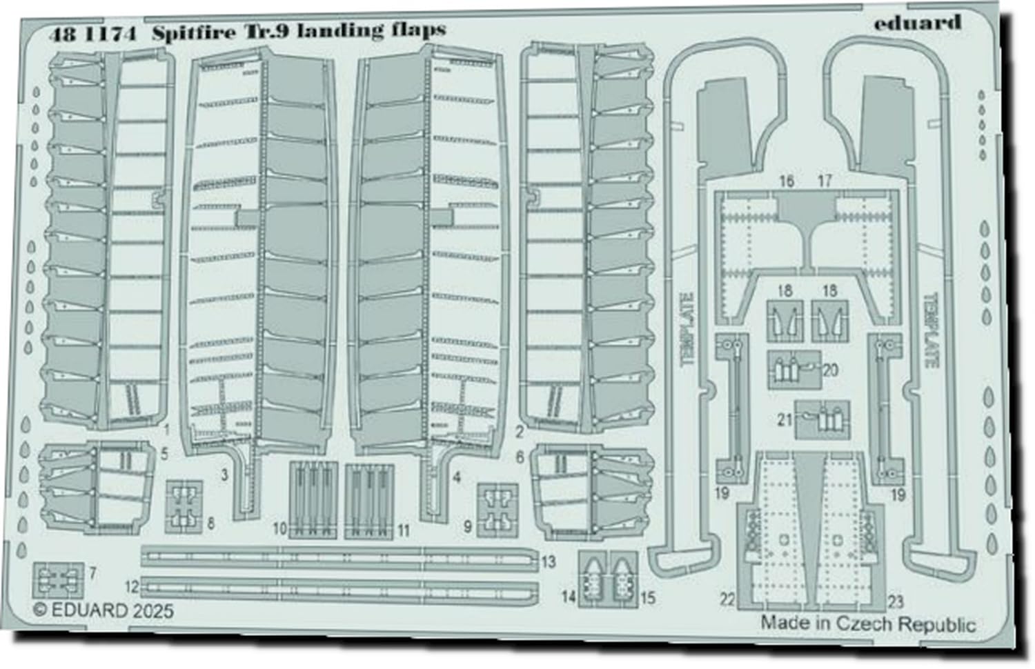 Eduard 1/48 Spitfire Tr.9 Посадочные щитки (для Airfix) Пластиковые детали для модели EDU481174 (Самолет)
Eduard 1/48 Spitfire Tr.9 Посадочные щитки (для Airfix) Пластиковые детали для модели EDU481174 (Самолет)