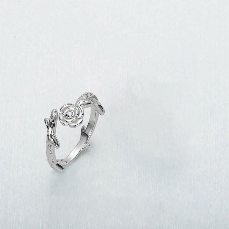 Корейское Премиальное Кольцо Шип и Роза из Серебра 925 пробы Ddp с Высококлассным Модным Обликом J3009