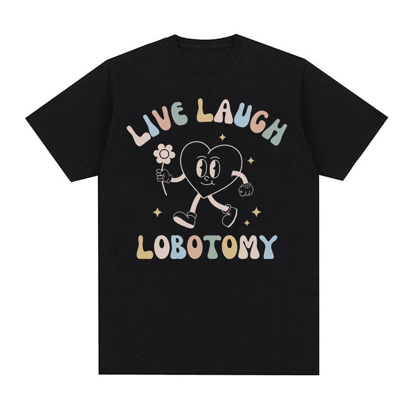Live Laugh Lobotomy Забавные футболки с мемами, мужские и женские повседневные модные футболки с короткими рукавами, летние топы, футболка большого размера из 100% хлопка
Live Laugh Lobotomy Забавные футболки с мемами, мужские и женские повседневные модные футболки с короткими рукавами, летние топы, футболка большого размера из 100% хлопка
