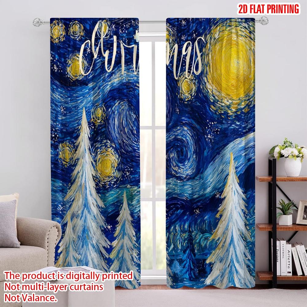 2pcs,2D plane printing Curtain Popular Snowy Pine Trees_ Starry Night Sky & Snowflakes Polyester Woven (without rod) Festive 52.50 × 116.00 cm 2 pcs
2pcs,2D plane printing Curtain Popular Snowy Pine Trees_ Starry Night Sky & Snowflakes Polyester Woven (without rod) Festive 52.50 × 116.00 cm 2 pcs