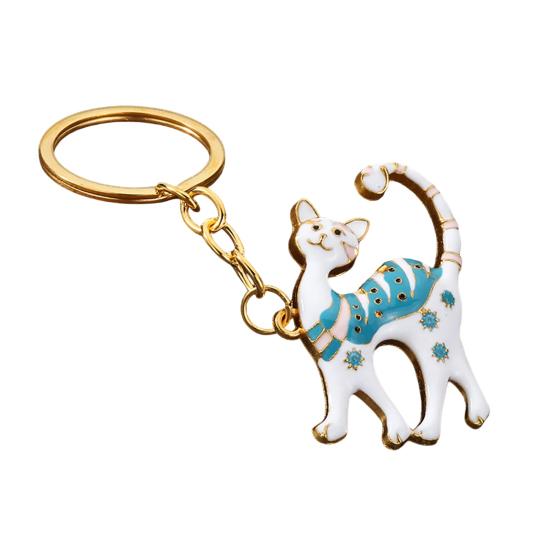 Cat Keychain Pendant Lightweight Metal Keychain Creative Enamel Cat Keyring Portable Key Chain Bag Charms Fun Accessories Gifts B
Cat Keychain Pendant Lightweight Metal Keychain Creative Enamel Cat Keyring Portable Key Chain Bag Charms Fun Accessories Gifts B