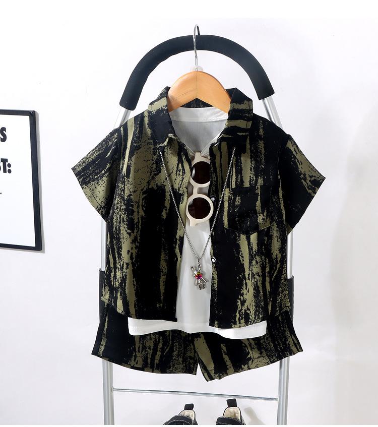 Kids Summer Casual Short Sleeve Tops + Shorts 2-Piece Set Thin Loose Simple Boys Clothing Suit 160
Kids Summer Casual Short Sleeve Tops + Shorts 2-Piece Set Thin Loose Simple Boys Clothing Suit 160