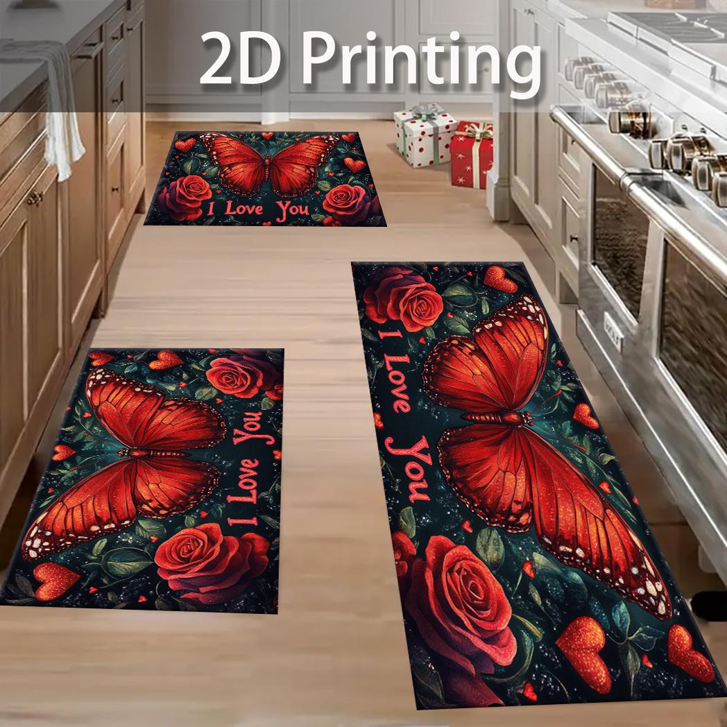VIKAMA Valentine s Day Carpet Red Butterfly Carpet 2D Kitchen Rug Doormat Welcome Mat Carpet For Live Room Rug For Bedroom Home 40X60CM (1.3X2FT
VIKAMA Valentine s Day Carpet Red Butterfly Carpet 2D Kitchen Rug Doormat Welcome Mat Carpet For Live Room Rug For Bedroom Home 40X60CM (1.3X2FT
