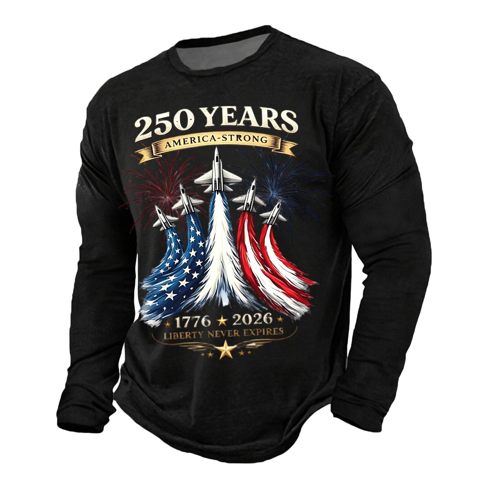 Men s Casual Long Sleeve Shirt 250 Years Commemorative Design 1776 to 2026 Printed Graphic Crew Neck Pullover M чёрный
Men s Casual Long Sleeve Shirt 250 Years Commemorative Design 1776 to 2026 Printed Graphic Crew Neck Pullover M чёрный