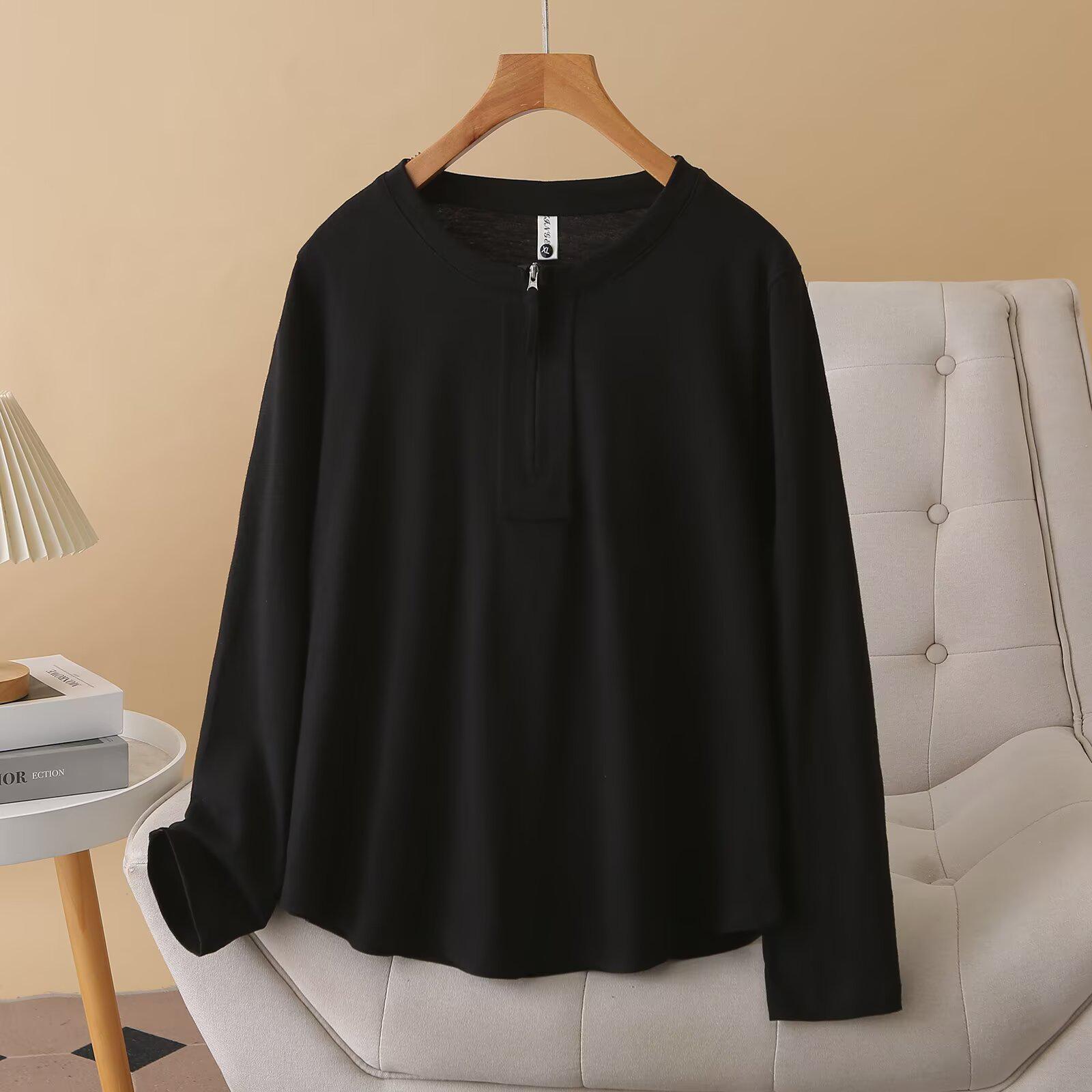 2025 Autumn Plus Size Women s Long Sleeve Zipper Pullover Round Neck Top 4XL чорний
2025 Autumn Plus Size Women s Long Sleeve Zipper Pullover Round Neck Top 4XL чорний