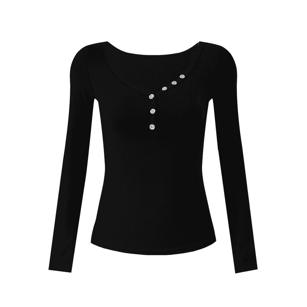 Sweet & Spicy V-Neck Button Long-Sleeve T-Shirt, Women s Autumn 2026 Slim Fit Top Medium чорний
Sweet & Spicy V-Neck Button Long-Sleeve T-Shirt, Women s Autumn 2026 Slim Fit Top Medium чорний