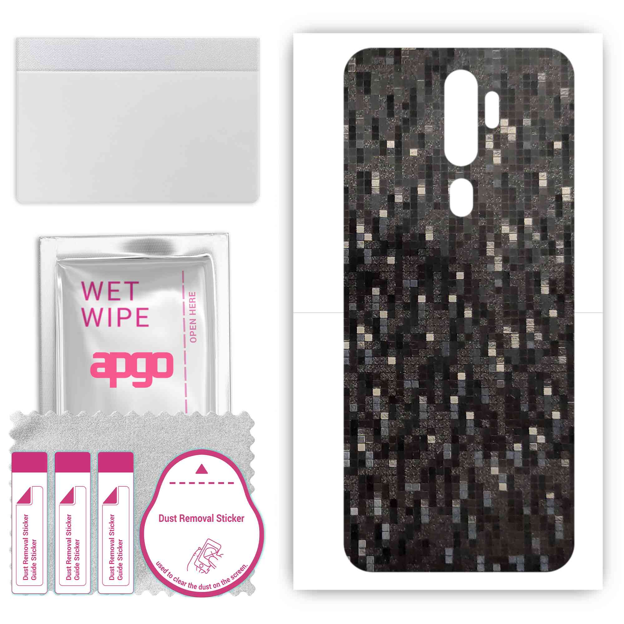 Apgo Protective Skin Sticker для задньої панелі, сумісний з Oppo A9 (2020), Обгортка плівка, фольга, вініл – візерунок чорного пікселя
Apgo Protective Skin Sticker для задньої панелі, сумісний з Oppo A9 (2020), Обгортка плівка, фольга, вініл – візерунок чорного пікселя