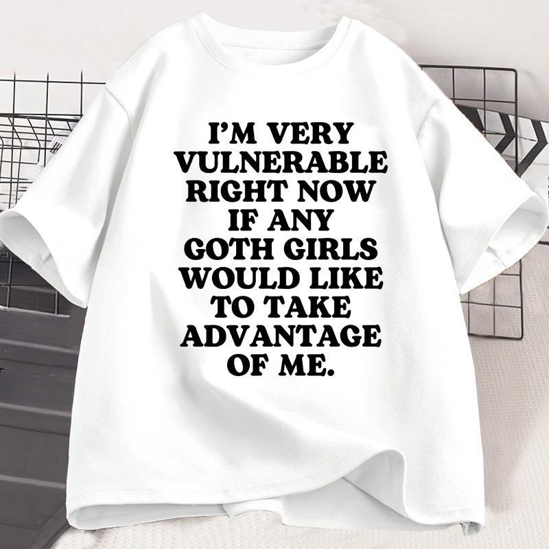 Im Very Vulnerable Right Funny T Shirts Goth Fun Tee Shirt Short Sleeve TShirt Cotton Vintage Casual Short Sleeve Tshirt Tops 4XL
Im Very Vulnerable Right Funny T Shirts Goth Fun Tee Shirt Short Sleeve TShirt Cotton Vintage Casual Short Sleeve Tshirt Tops 4XL