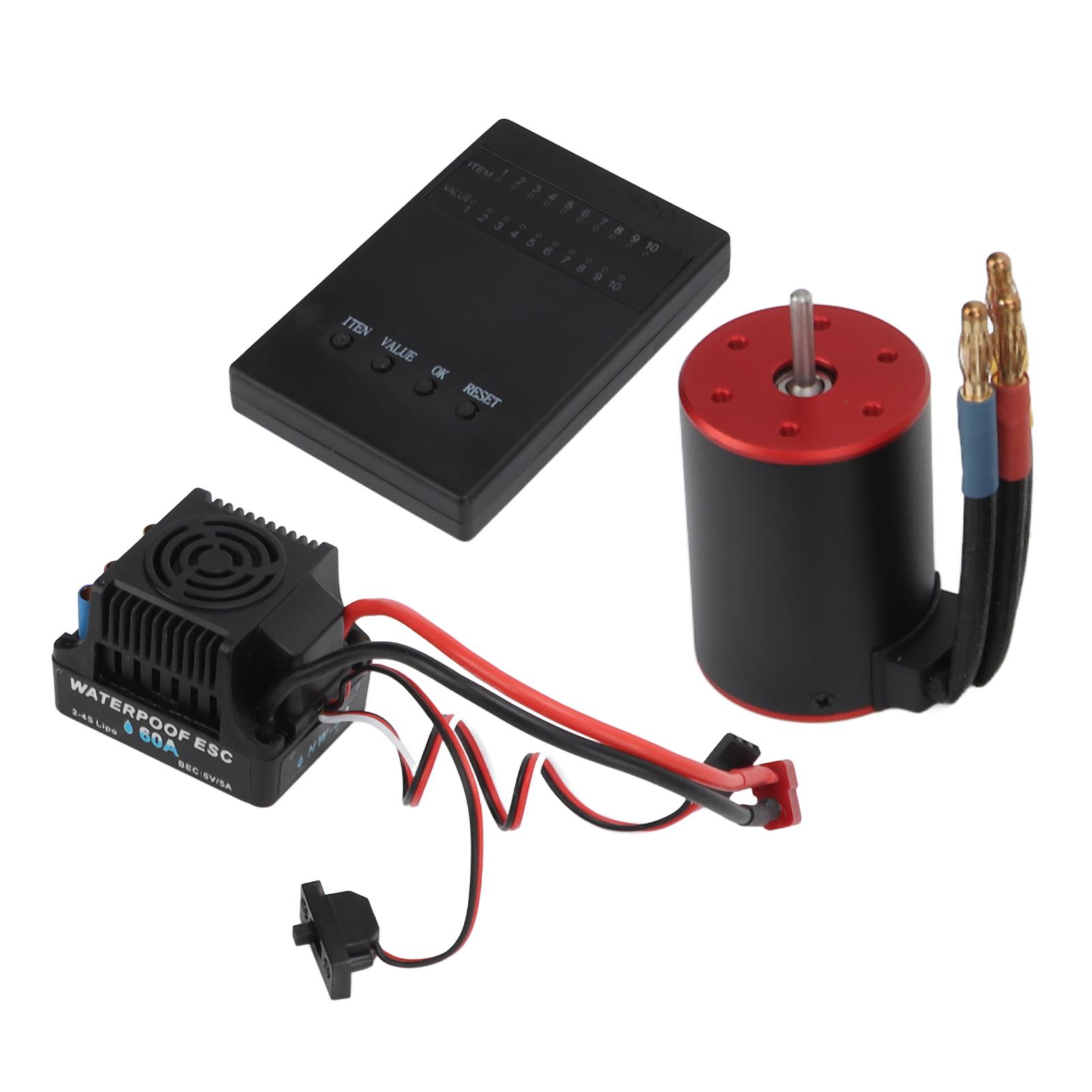 3650 3100KV Brushless Motor 60A ESC Set Waterproof Brushless Motor with ESC Programming Card for
3650 3100KV Brushless Motor 60A ESC Set Waterproof Brushless Motor with ESC Programming Card for