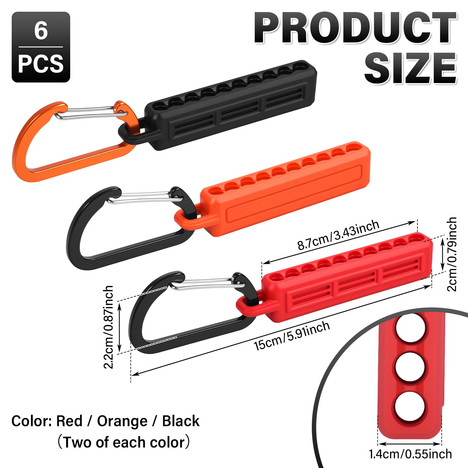 6Pcs 1/4 Inch Hex Bit Holder 10 Holes Screwdriver Bit Holder Storage Organizer Key Ring Drill Holder with Carabiner
6Pcs 1/4 Inch Hex Bit Holder 10 Holes Screwdriver Bit Holder Storage Organizer Key Ring Drill Holder with Carabiner
