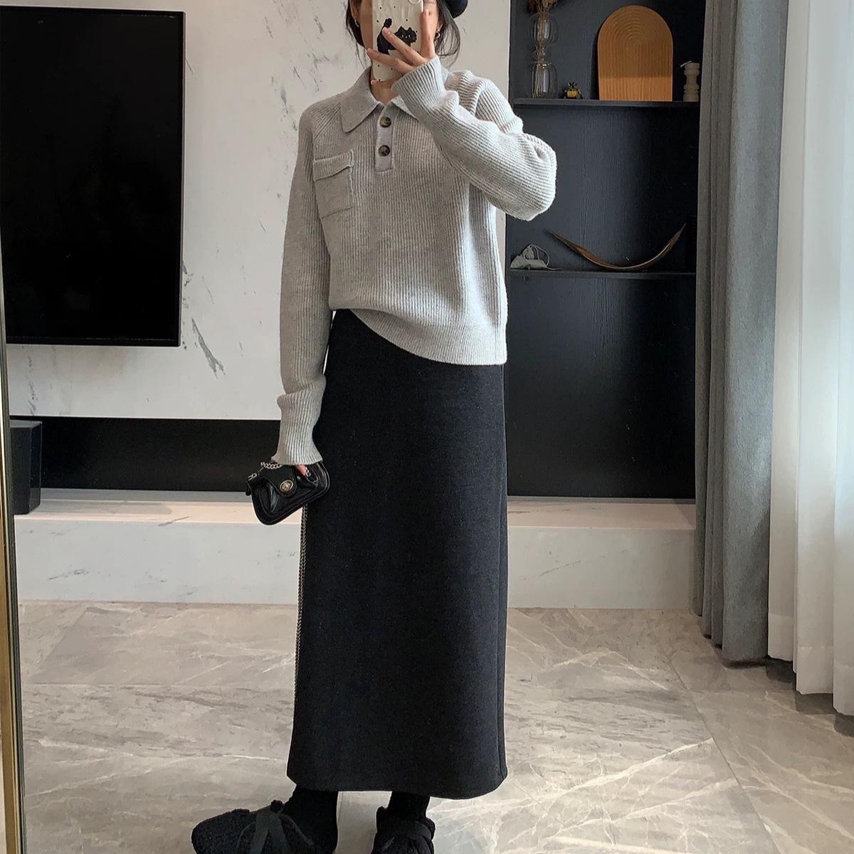 Laneige High-Waist Midi Slit A-Line Skirt - Autumn/Winter Essential Large чорний
Laneige High-Waist Midi Slit A-Line Skirt - Autumn/Winter Essential Large чорний