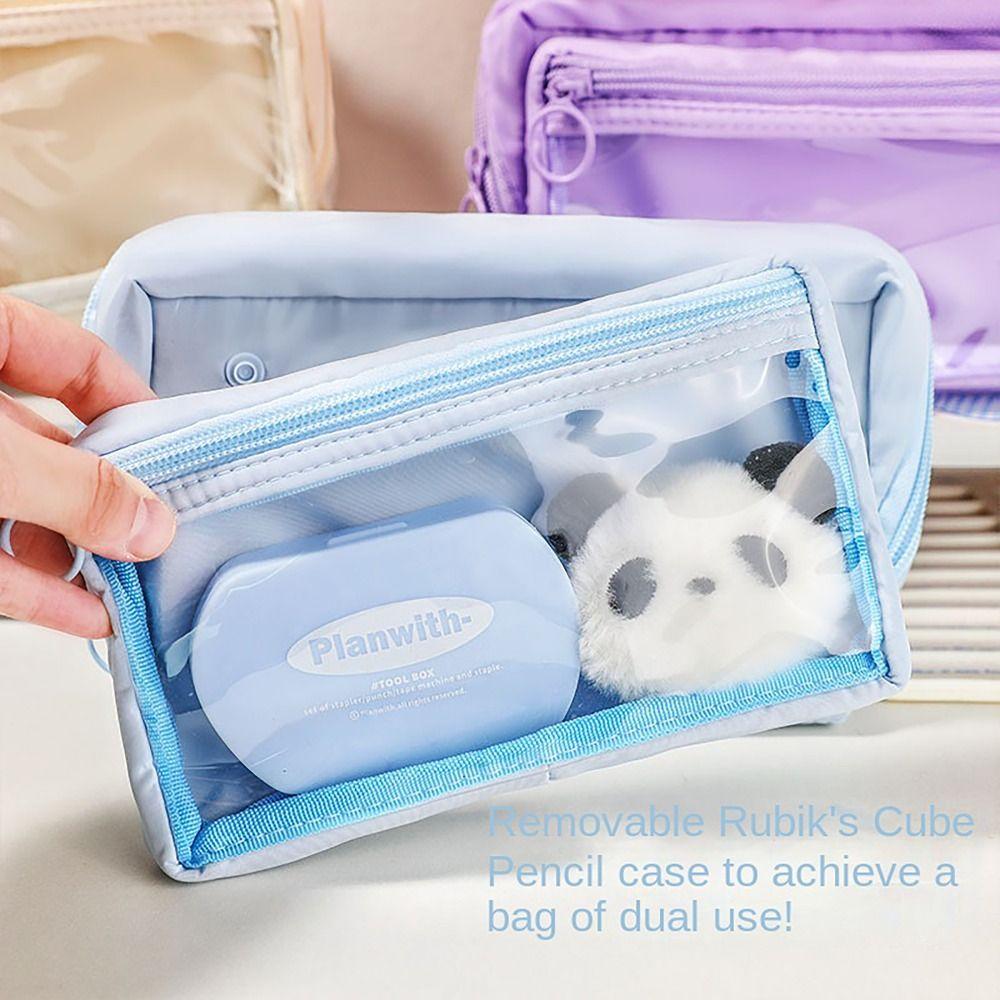 Folding Pen Holder Design Pencil Case Clear Front Window Stationery Storage Pouch for Student Gift синій
Folding Pen Holder Design Pencil Case Clear Front Window Stationery Storage Pouch for Student Gift синій