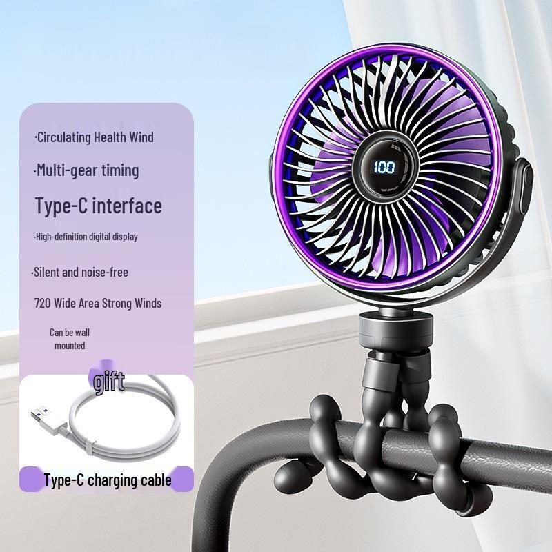 Compact Octopus Clip-On Stroller Fan – Portable, Rechargeable, Silent Mini Fan for Baby Strollers and Feeding. 200*156*85 mm
Compact Octopus Clip-On Stroller Fan – Portable, Rechargeable, Silent Mini Fan for Baby Strollers and Feeding. 200*156*85 mm