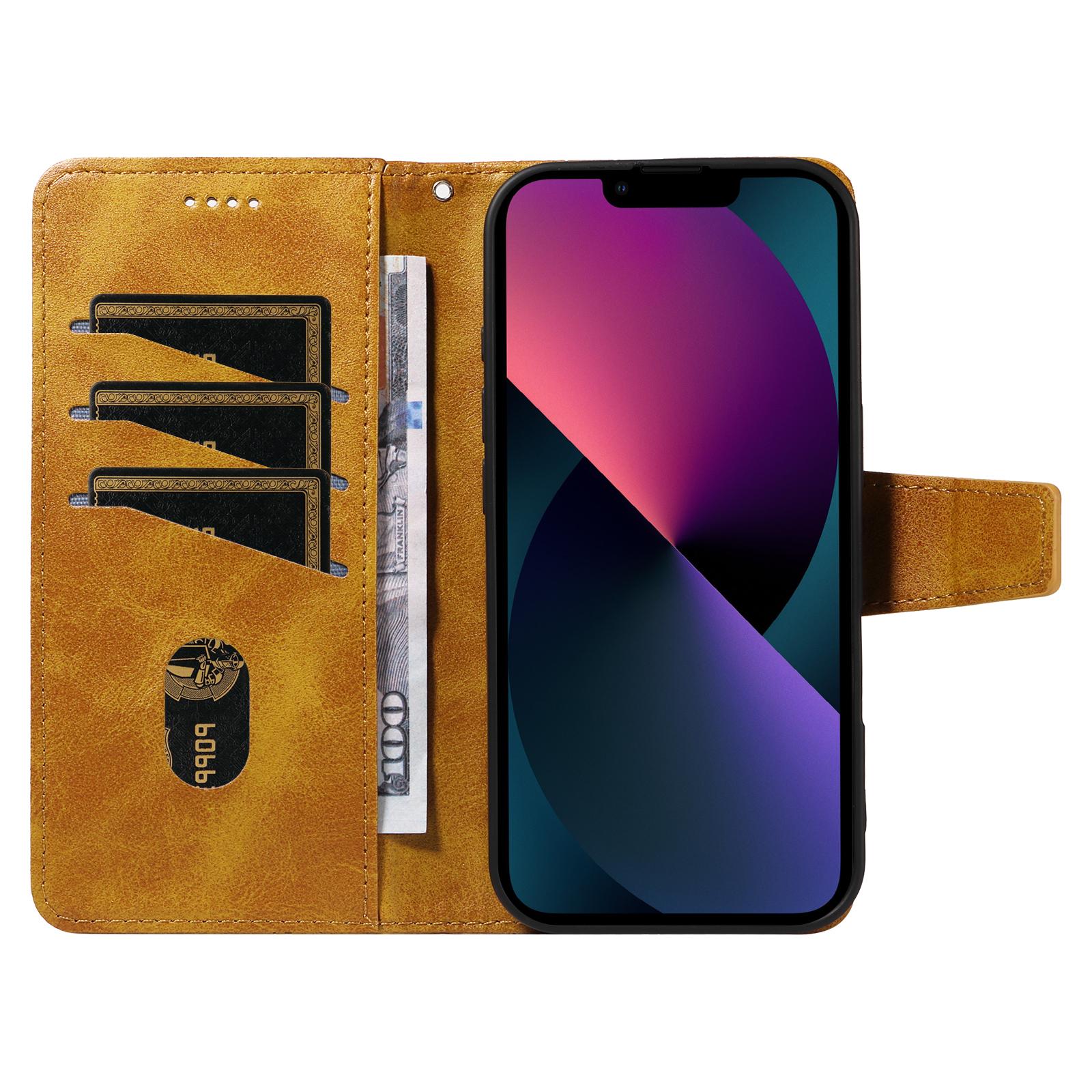 For iPhone 14 Leather Case Wallet Stand Grids Imprinted Phone Cover with Strap Rose Gold
For iPhone 14 Leather Case Wallet Stand Grids Imprinted Phone Cover with Strap Rose Gold