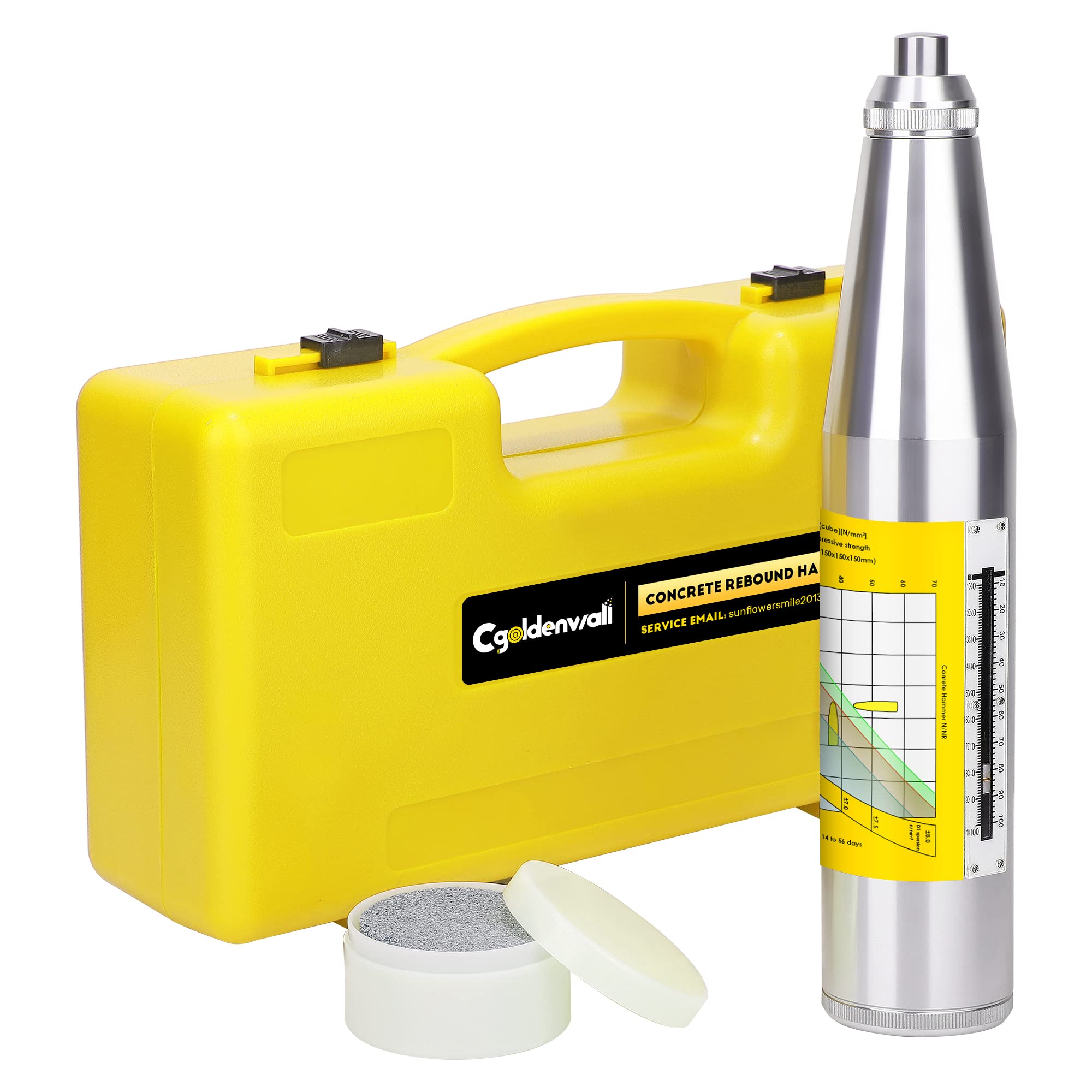 CGOLDENWALL Concrete Test Rebound Hammer, Pointer-Reading Tester, 10-60 MPa, ZC3-A
CGOLDENWALL Concrete Test Rebound Hammer, Pointer-Reading Tester, 10-60 MPa, ZC3-A