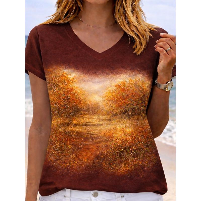 Short Sleeve V Neck Regular Tops Casual Daily Black Purple Brown Green 2XL
Short Sleeve V Neck Regular Tops Casual Daily Black Purple Brown Green 2XL
