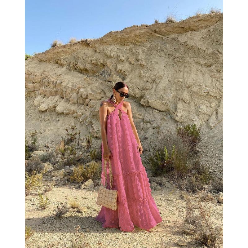women s 3D Floral Applique Halter Neck Ruffle Tiered Loose Fit Maxi Boho Vacation Dress XL рожевий червоний колір
women s 3D Floral Applique Halter Neck Ruffle Tiered Loose Fit Maxi Boho Vacation Dress XL рожевий червоний колір
