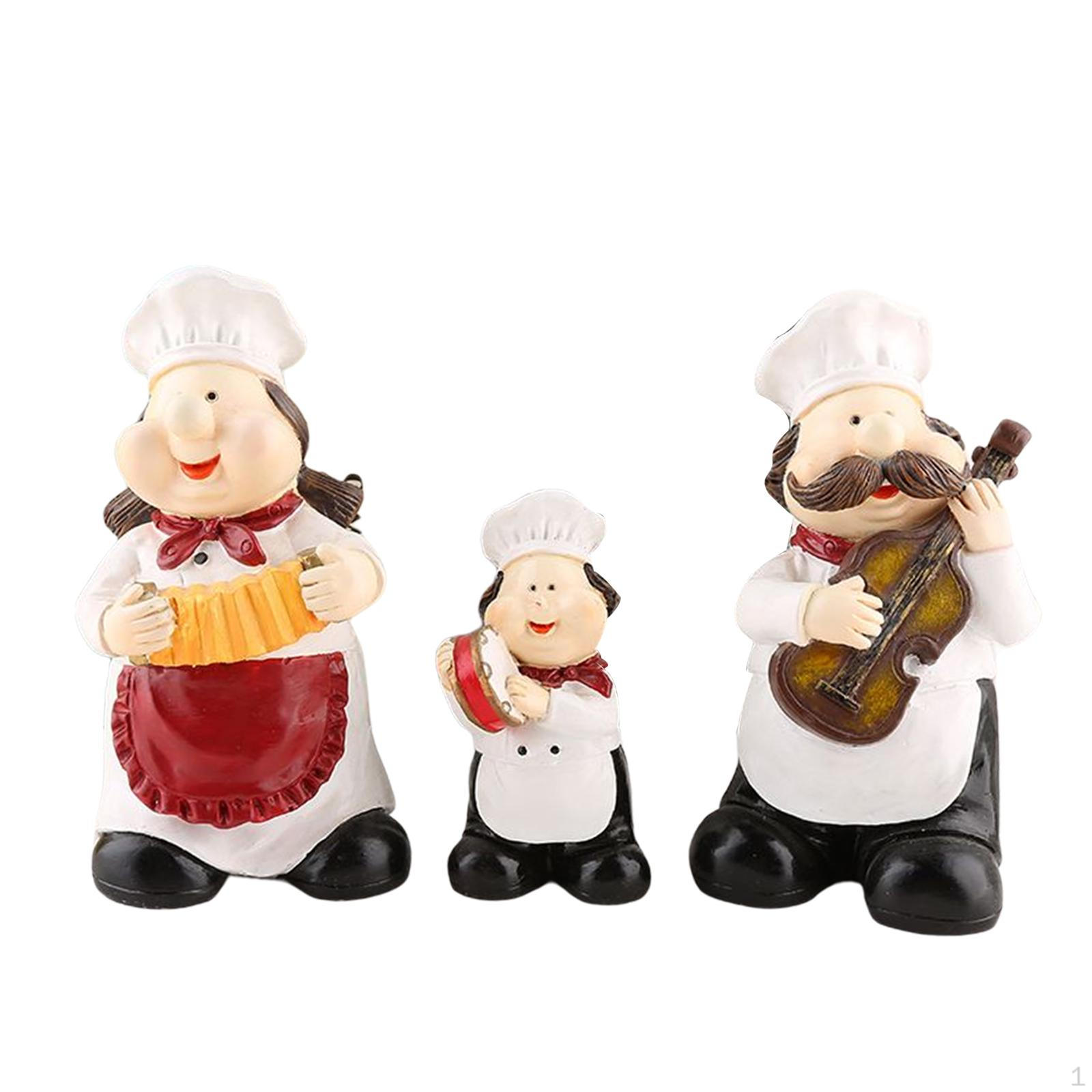 3Pcs Chef Statue Figurines Sculpture Resin Ornaments Kitchen Housewarming Gift Decoration Decorative
3Pcs Chef Statue Figurines Sculpture Resin Ornaments Kitchen Housewarming Gift Decoration Decorative
