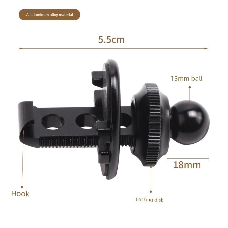 Aluminum Alloy on-Board Bracket Hook Navigation Metal 13mm Ball Air Outlet Extended Expansion Accessories Horizontal and Vertical Oblique Aluminum Alloy Buckle Hook
Aluminum Alloy on-Board Bracket Hook Navigation Metal 13mm Ball Air Outlet Extended Expansion Accessories Horizontal and Vertical Oblique Aluminum Alloy Buckle Hook