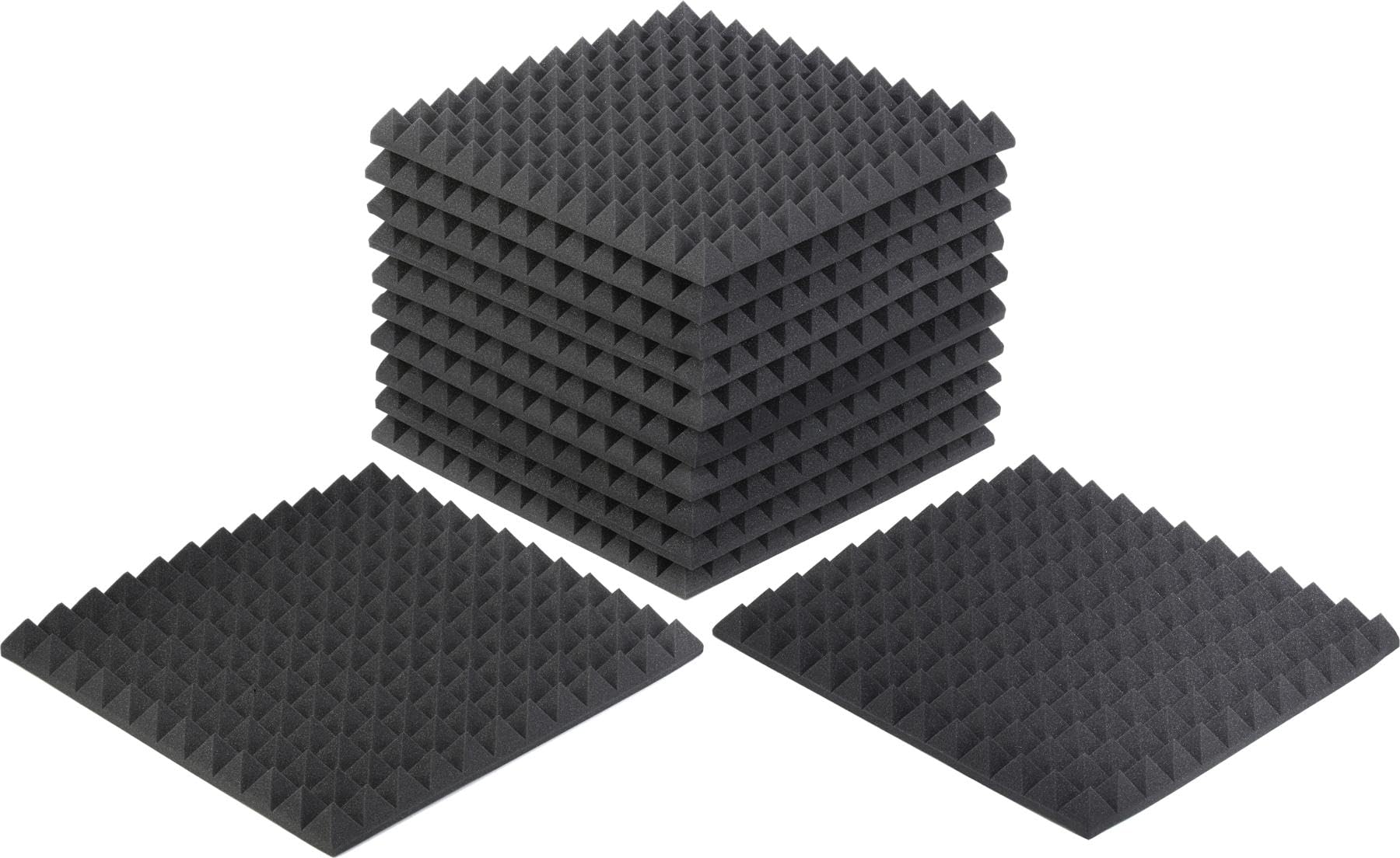 Auralex Acoustics Studiofoam Pyramid Acoustic Absorption Foam, 2 x 24 x 24 , 12-Panels, Charcoal
Auralex Acoustics Studiofoam Pyramid Acoustic Absorption Foam, 2 x 24 x 24 , 12-Panels, Charcoal