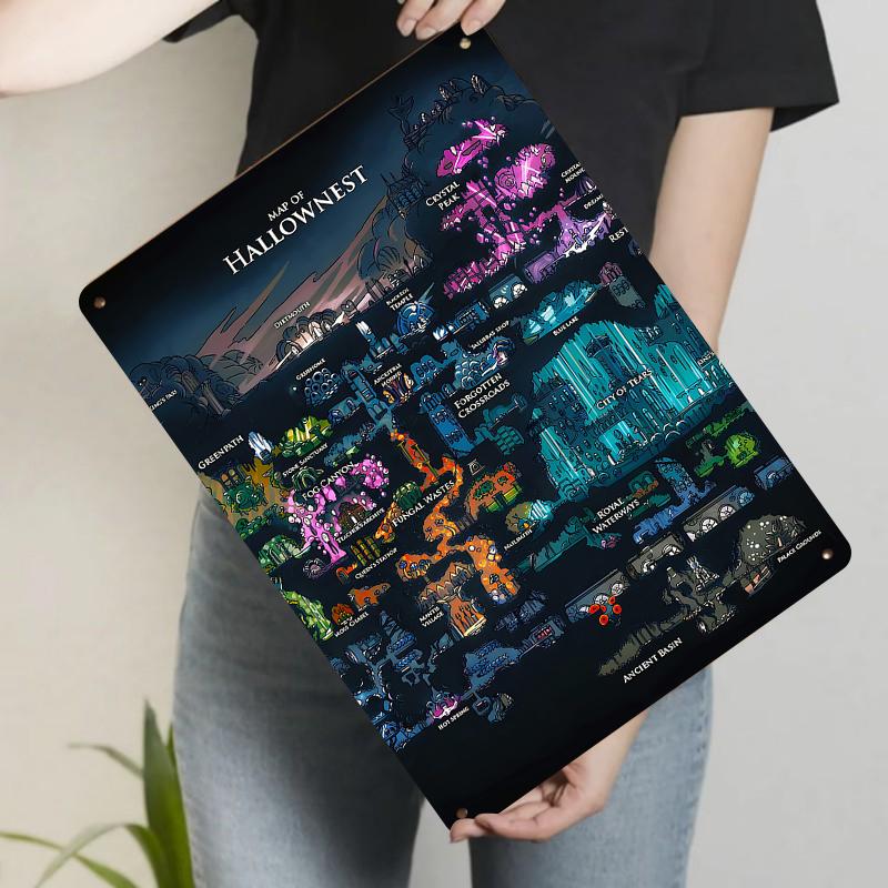 Hollow Knight Map of Hallownest Metal Tin Sign Vintage Game Art Decor for Gamers Room Wall Decoration 20x30cm(7.8x11.8inch)
Hollow Knight Map of Hallownest Metal Tin Sign Vintage Game Art Decor for Gamers Room Wall Decoration 20x30cm(7.8x11.8inch)