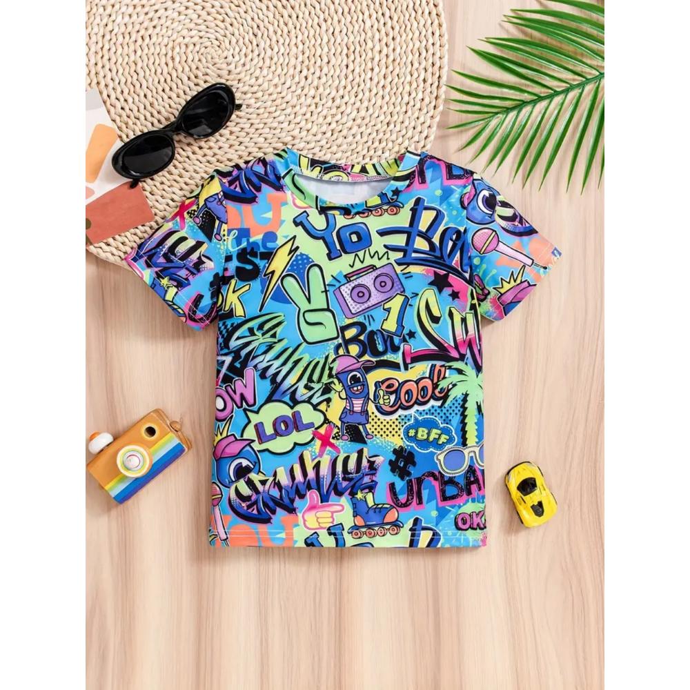 Children s Clothing T-Shirt Graffiti Street 3D Print Hip Hop Tops Summer Cool Tee Shirt Casual Vintage 80s 90s Short Sleeve Top 100
Children s Clothing T-Shirt Graffiti Street 3D Print Hip Hop Tops Summer Cool Tee Shirt Casual Vintage 80s 90s Short Sleeve Top 100