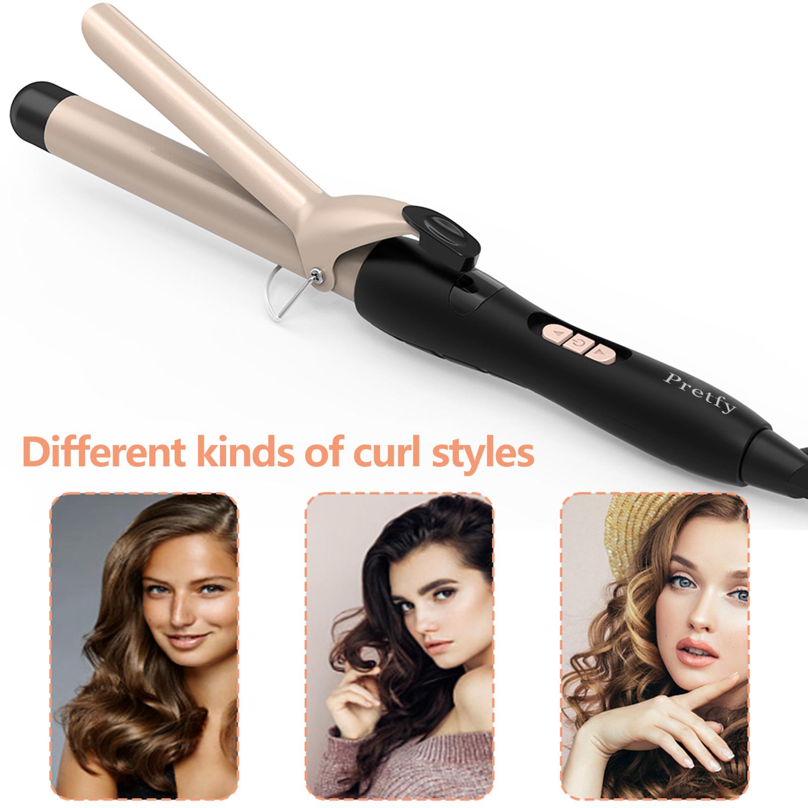 Pretfy 1 inch Hair Curling Iron Hair Curler Temperature Adjustable LCD Temp Display Hair Styling Tool Anti-scald Auto Shut-Off EU
Pretfy 1 inch Hair Curling Iron Hair Curler Temperature Adjustable LCD Temp Display Hair Styling Tool Anti-scald Auto Shut-Off EU