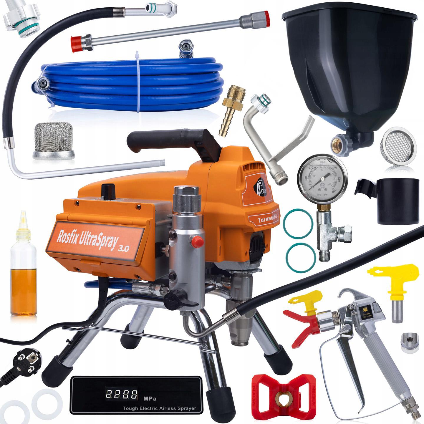 Rosfix Agregat Malarski Tornado RT3 UltraSpray 2200W – Wydajność 22MPA | Zbiornik 6L na Materiał | Profesjonalne Malowanie
Rosfix Agregat Malarski Tornado RT3 UltraSpray 2200W – Wydajność 22MPA | Zbiornik 6L na Materiał | Profesjonalne Malowanie