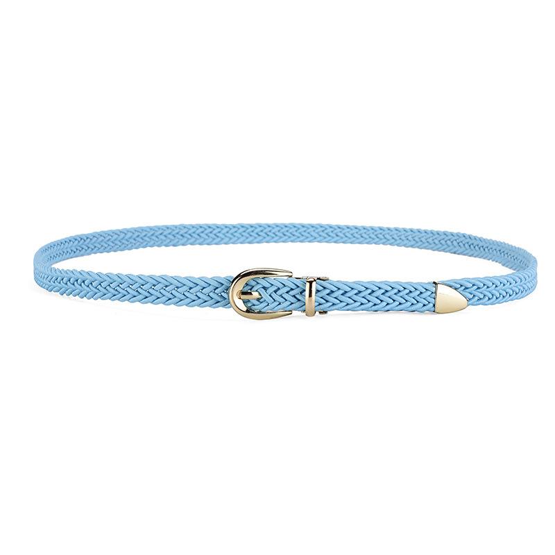 Women S Thin Belt Woven Gold Buckle Non-Elastic Non-Punching High-End Decorative Dress Shirt Simple Belt Length 108 Width 1.5 небесно-голубой
Women S Thin Belt Woven Gold Buckle Non-Elastic Non-Punching High-End Decorative Dress Shirt Simple Belt Length 108 Width 1.5 небесно-голубой