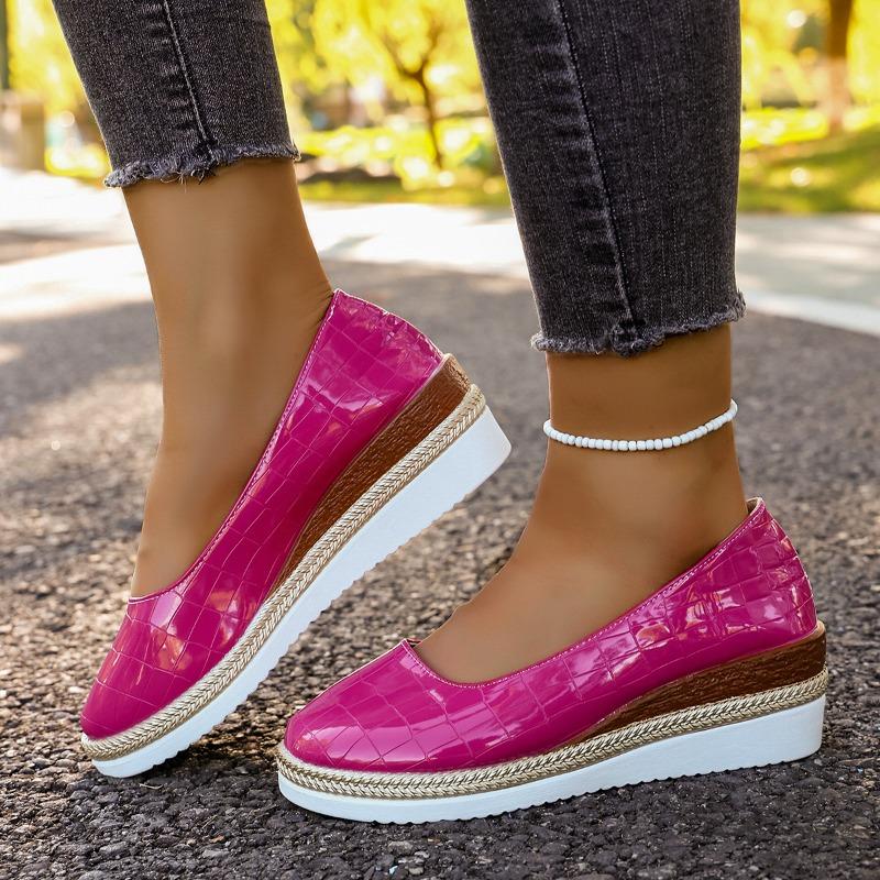Wedge Single Autumn New Round Toe Patent Leather Platform Non-Slip Wear-Resistant Low-Top Shoes 43 рожевий червоний колір
Wedge Single Autumn New Round Toe Patent Leather Platform Non-Slip Wear-Resistant Low-Top Shoes 43 рожевий червоний колір