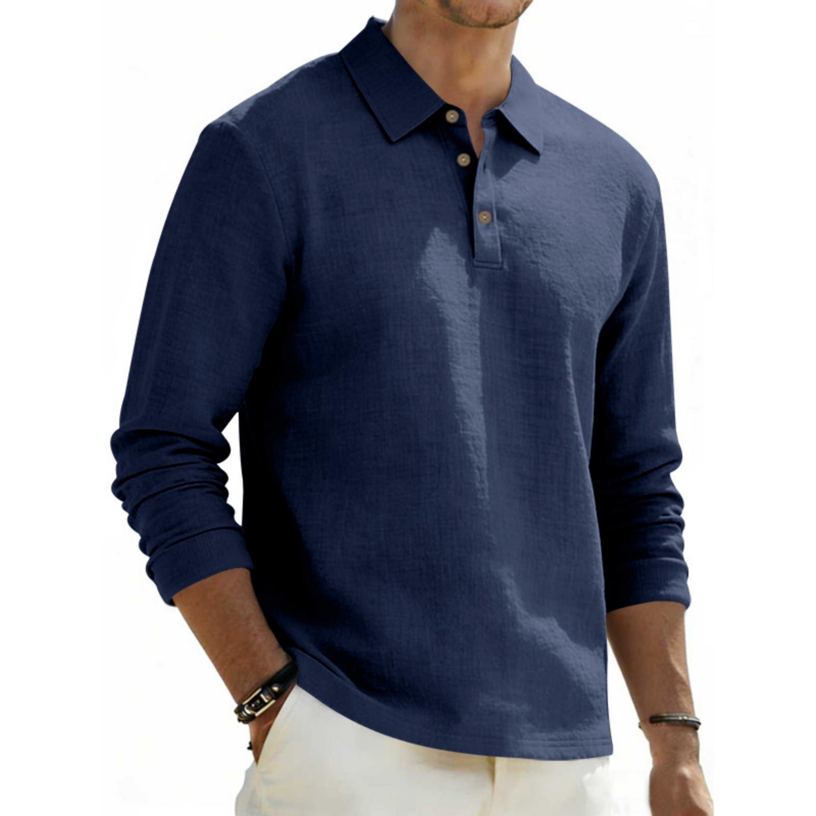 Men s Linen Long-sleeved T-shirt, Men s Casual Jacket, Color Deep V-neck Shirt For Men XXXL Темно-синій
Men s Linen Long-sleeved T-shirt, Men s Casual Jacket, Color Deep V-neck Shirt For Men XXXL Темно-синій