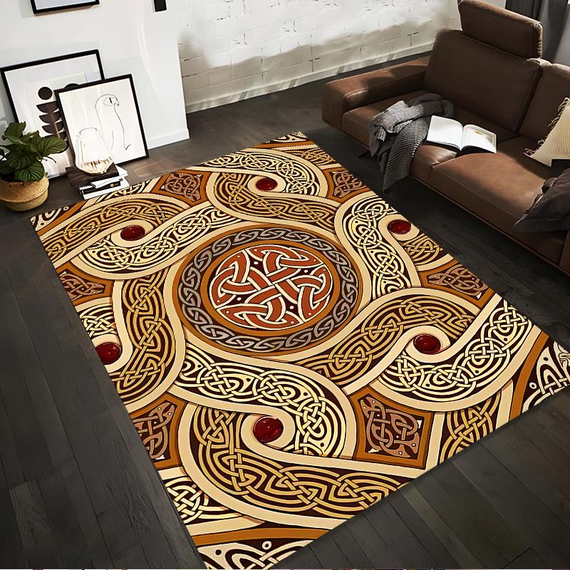 Celtic Knot Pattern Carpet with Red Accents and Golden Details Rug Suitable for use as an anti-slip for living room bedroom sofas 40x60cm( 15x23in )
Celtic Knot Pattern Carpet with Red Accents and Golden Details Rug Suitable for use as an anti-slip for living room bedroom sofas 40x60cm( 15x23in )
