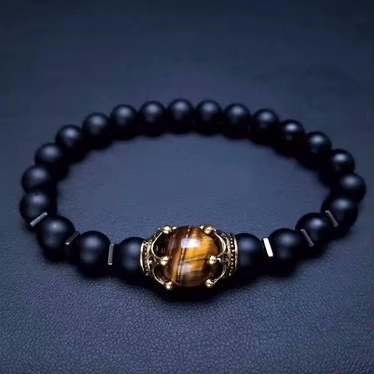 Men s Fashionable Tiger Eye & Turquoise Natural Stone Crown Bracelet
Men s Fashionable Tiger Eye & Turquoise Natural Stone Crown Bracelet