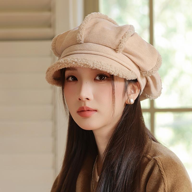 New Velvet Hat for Women In Autumn and Winter Korean Warm Face Showing Small Beret Retro Octagonal Hat Versatile Baseball Cap One Size
New Velvet Hat for Women In Autumn and Winter Korean Warm Face Showing Small Beret Retro Octagonal Hat Versatile Baseball Cap One Size
