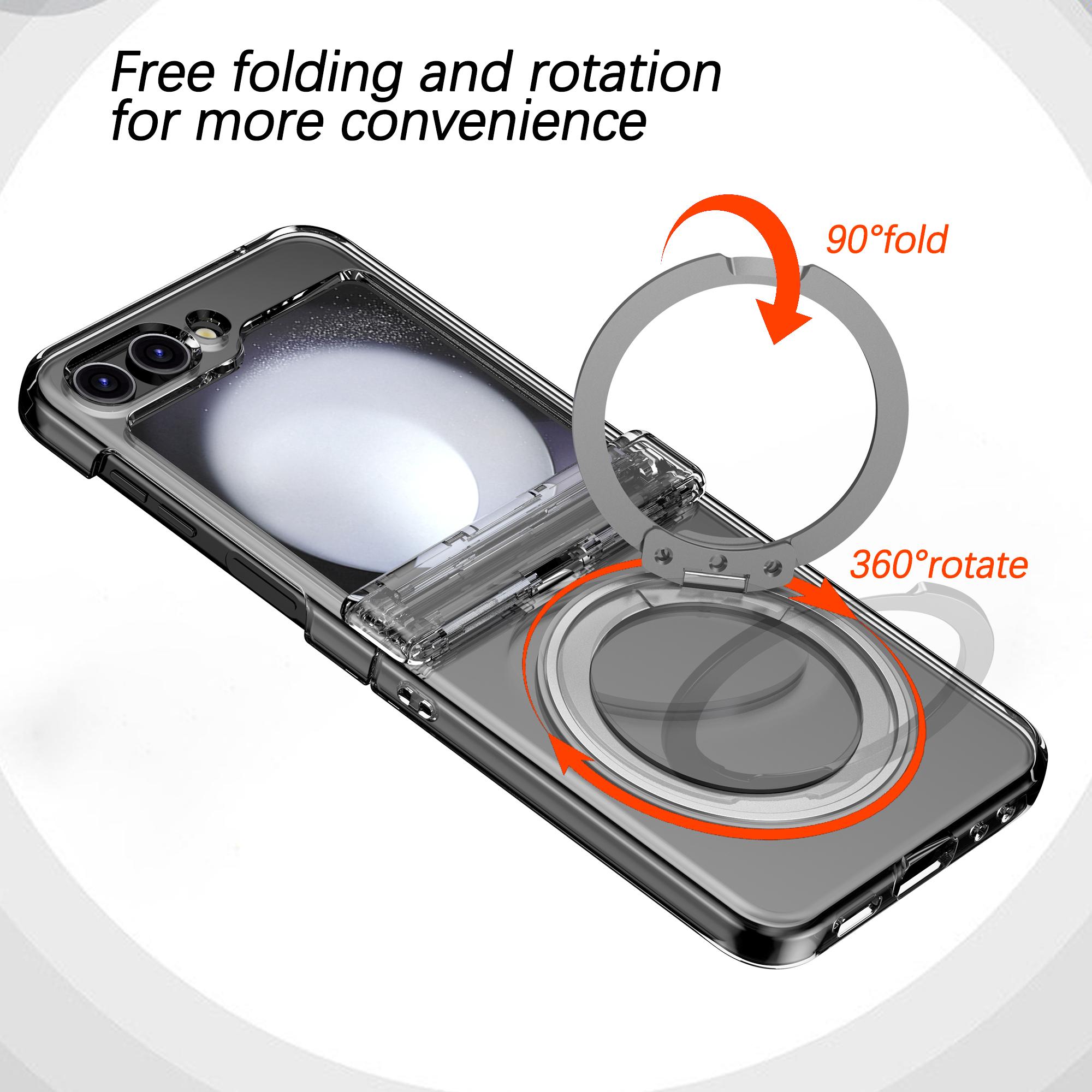 For Samsung Galaxy Z Flip6 5G Case Magnetic Ring Holder PC+TPU Phone Cover Transparent
For Samsung Galaxy Z Flip6 5G Case Magnetic Ring Holder PC+TPU Phone Cover Transparent