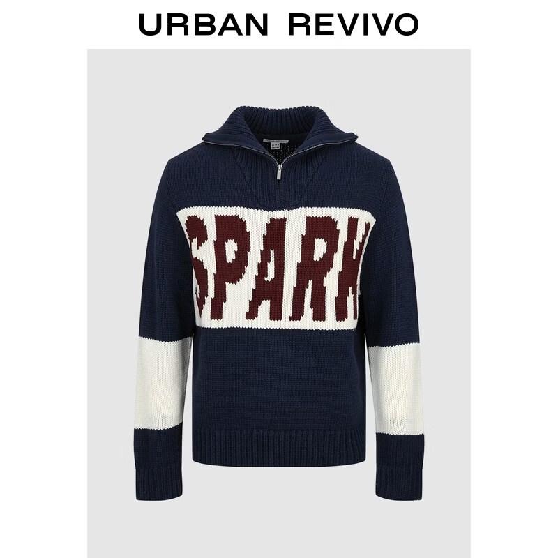 UR2026 Men s Contrast Jacquard Half-Zip Knit Sweater M
UR2026 Men s Contrast Jacquard Half-Zip Knit Sweater M