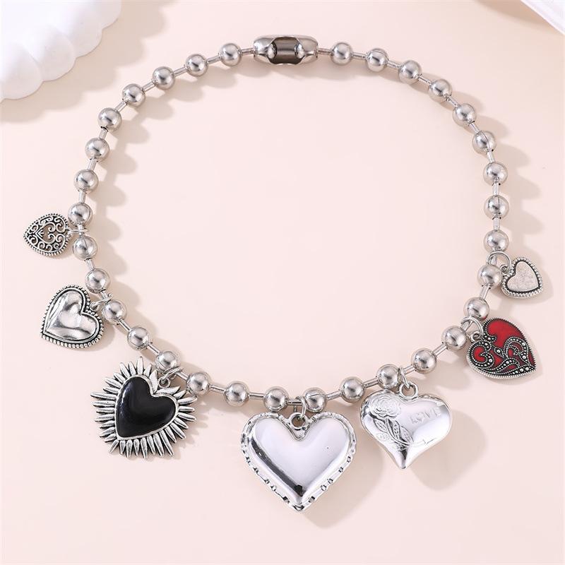 Ожерелье с подвеской в виде сердца любви Женское Панк медного цвета Цепочка с бусинами Цирконовые аксессуары Стимпанк
Ожерелье с подвеской в виде сердца любви Женское Панк медного цвета Цепочка с бусинами Цирконовые аксессуары Стимпанк