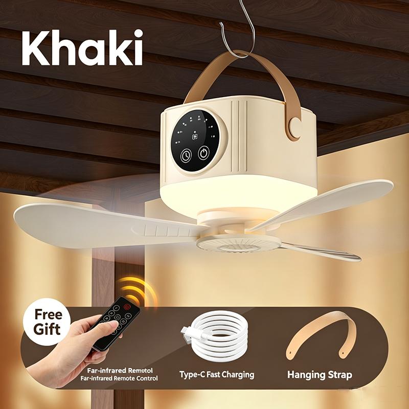 Portable Outdoor Camping Tent Fan New Remote Control Household Ceiling Fan Lighting Durable Rechargeable 3600mah USB plug-in кремовый
Portable Outdoor Camping Tent Fan New Remote Control Household Ceiling Fan Lighting Durable Rechargeable 3600mah USB plug-in кремовый