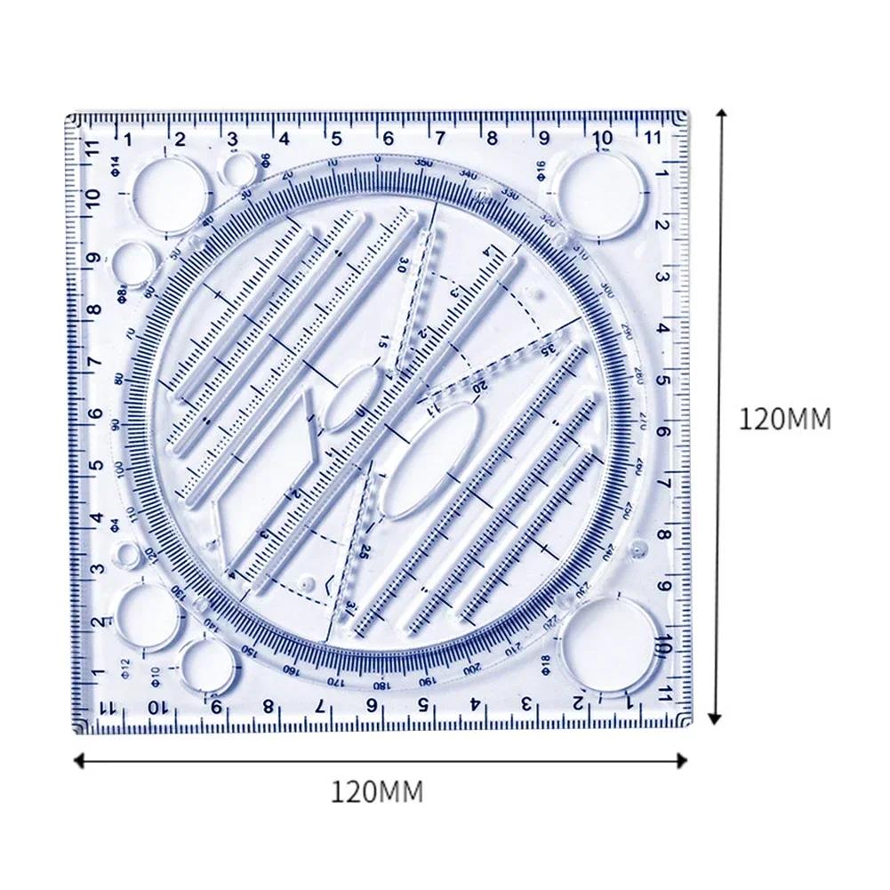 Multi-function Rotatable Drawing Template Art Design Construction Architect Geometry Circle Drafting Measuring Scale Ruler Tools синій
Multi-function Rotatable Drawing Template Art Design Construction Architect Geometry Circle Drafting Measuring Scale Ruler Tools синій