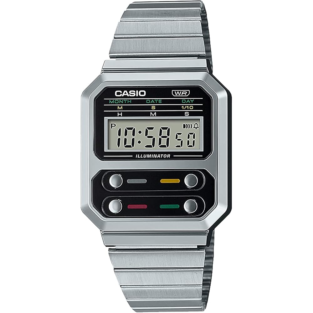 Casio A100WE-1A Digital Watch Retro Design Men s Silver Overseas Model
Casio A100WE-1A Digital Watch Retro Design Men s Silver Overseas Model