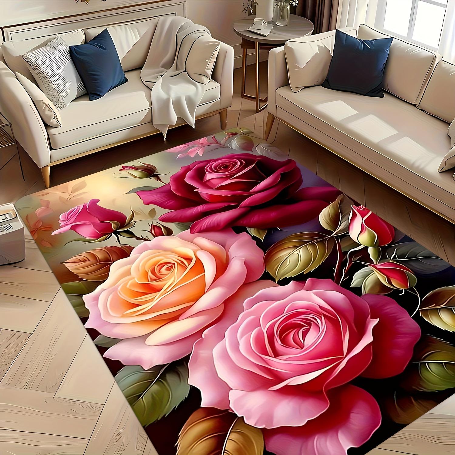 Vibrant Pink Rose Floral Door Mat, Elegant Peach Flower Non-Slip Rug, Washable Spring Decor Carpet for Living Room Bedroom 40x60cm
Vibrant Pink Rose Floral Door Mat, Elegant Peach Flower Non-Slip Rug, Washable Spring Decor Carpet for Living Room Bedroom 40x60cm