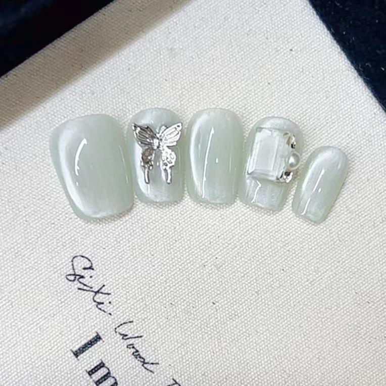 Pure Hand-made Phototherapy Wearer Mint Fairy Finished Product Reusable Nail Art Patches Can Be Removed extra small xs
Pure Hand-made Phototherapy Wearer Mint Fairy Finished Product Reusable Nail Art Patches Can Be Removed extra small xs
