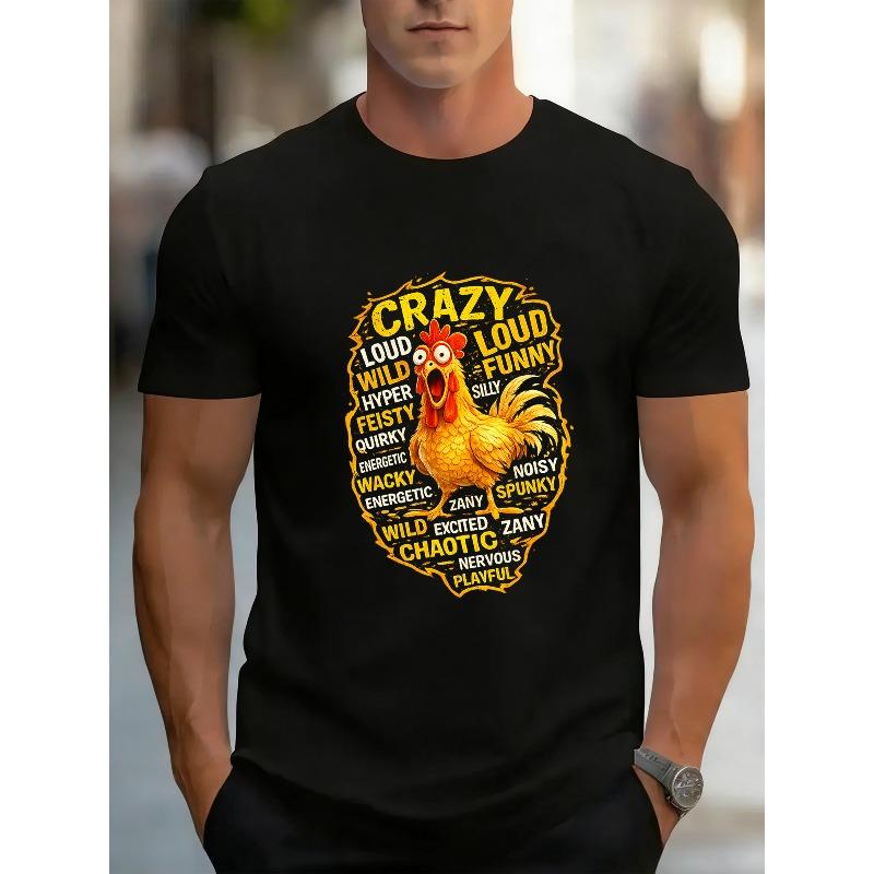 European Size The Funny Rooster Pattern Is Surrounded by Adjective Prints.The Round-neck T-shirt with Pattern Prints and Casual Short-sleeved T-shirt 4XL чорний
European Size The Funny Rooster Pattern Is Surrounded by Adjective Prints.The Round-neck T-shirt with Pattern Prints and Casual Short-sleeved T-shirt 4XL чорний